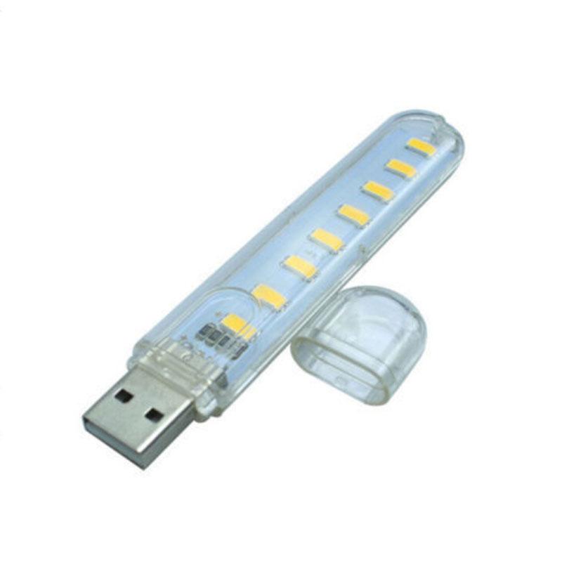 Mini USB LED Lamp 8 Leds Lighting Computer Night Light for Reading