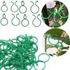 50/100Pcs Garden Plant Clips for Vegetable Growing Upright Plant Holder Green Plastic Bundled Ring Garden Stand Tool Vine Support