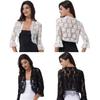 Ladies Half Sleeve Lace Bolero Shrugs Elegant Ruffle Open Front Cardigans Wedding Party Dress Accessaries
