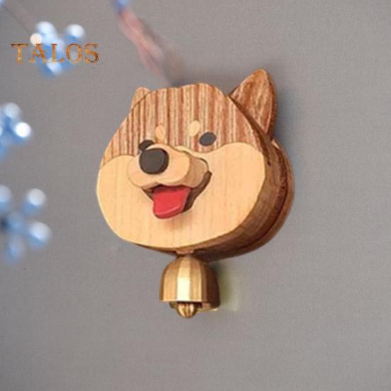 Деревянный дверной звонок в виде собаки, магнитный/липкий дверной звонок в форме мультяшной собаки, звонок для владельцев магазинов с прозрачным звонком