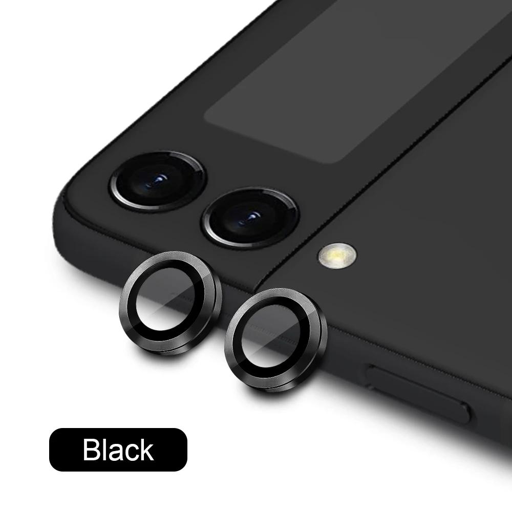 1 Комплект Высококачественная Металлическое Кольцо HD Пленка для Объектива Камеры Для Samsung Galaxy Z Flip 7 6 5 4 3 Защитная Крышка Объектива из Закаленного Стекла против Царапин