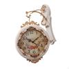 Double Sided Wall Clock Non Ticking Hanging Timekeeper for Home Decor