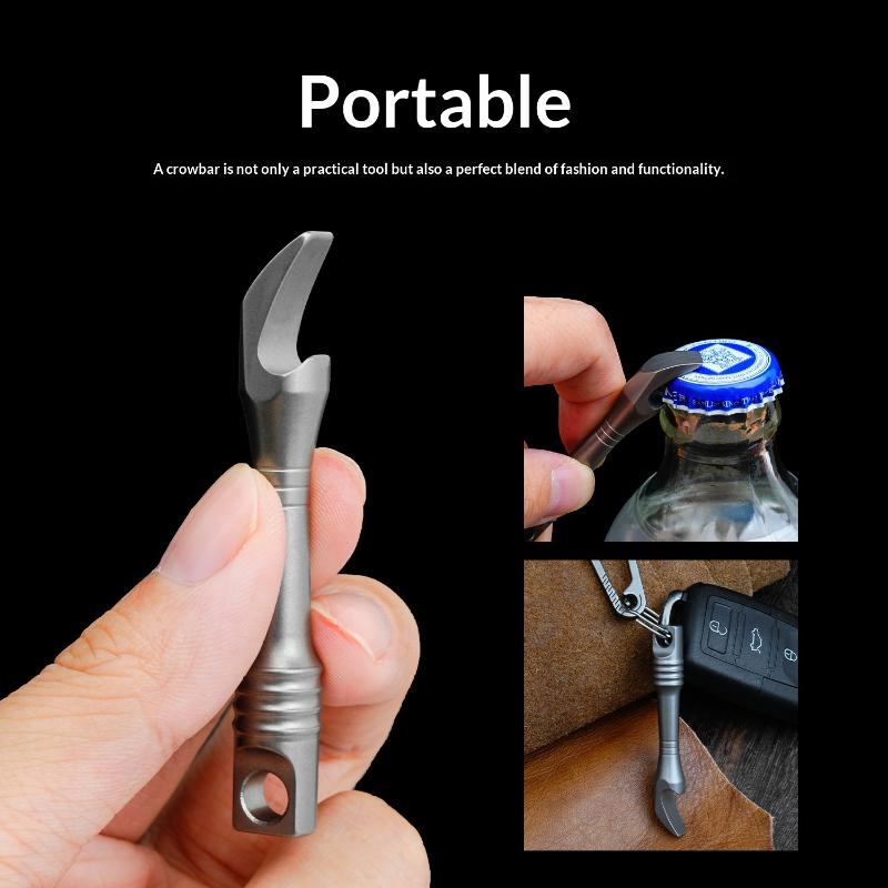 Титановый сплав Лом Открывалка для бутылок Мини Брелок Edc Многофункциональный Инструмент для вскрытия экспресс-доставки Монтировка Подвеска-ожерелье