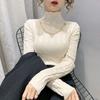 Autumn/winter Women's Turtleneck Sweater Slim Fit Stretch Knitted Bottoming Shirt Long Sleeve Pullover Knit Top Bottom Sweater