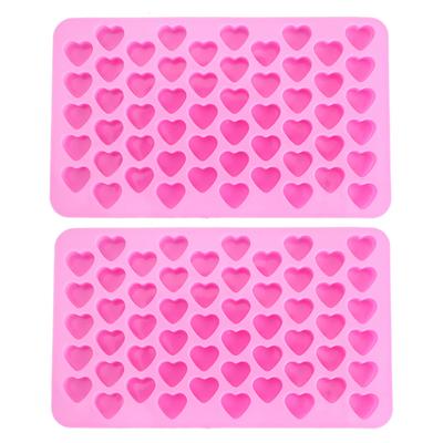 55 отверстий в форме сердца, антипригарная силиконовая форма для шоколадного торта, форма для кубиков льда, кухонная форма для выпечки