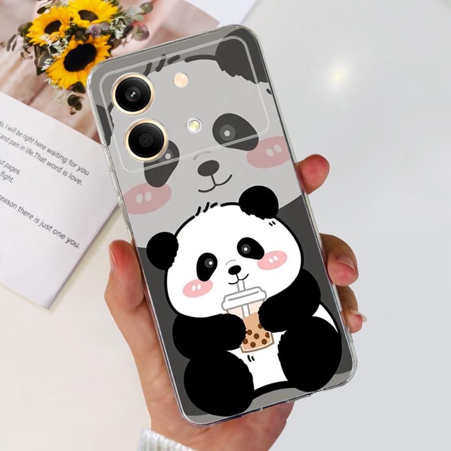 For Xiaomi Poco M6 Pro 4G 5G Poco X6 Pro x6 Neo Phone Case Clear Soft TPU Silicone Back Cover Cool Cartoon Girly Fashion Bumper