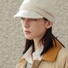 VA Studded Herringbone Slim Newsboy Cap Ivory