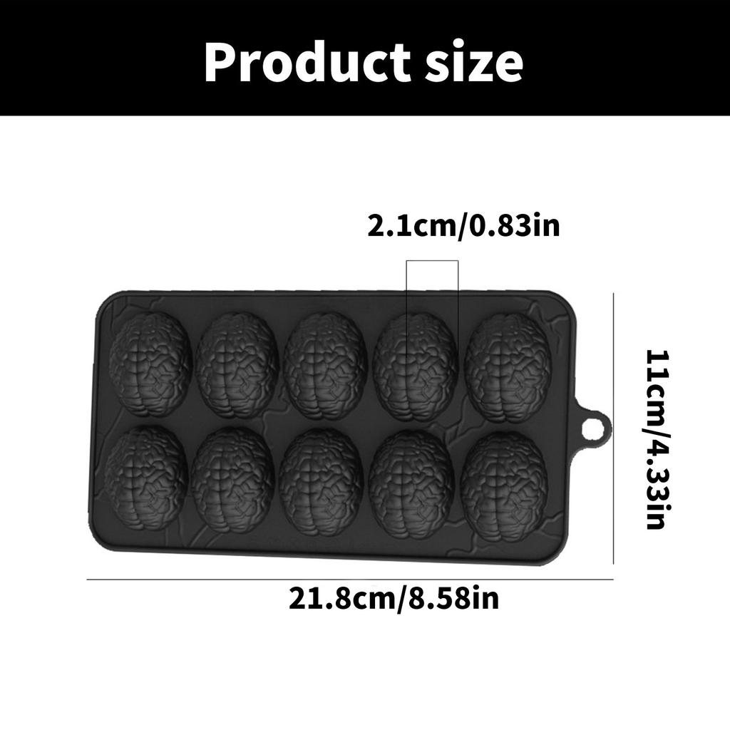 Форма для торта «Мозги» из пищевого силикона, 10 полостей, гибкая, термостойкая, для десерта, для творческой выпечки, кухонный инструмент