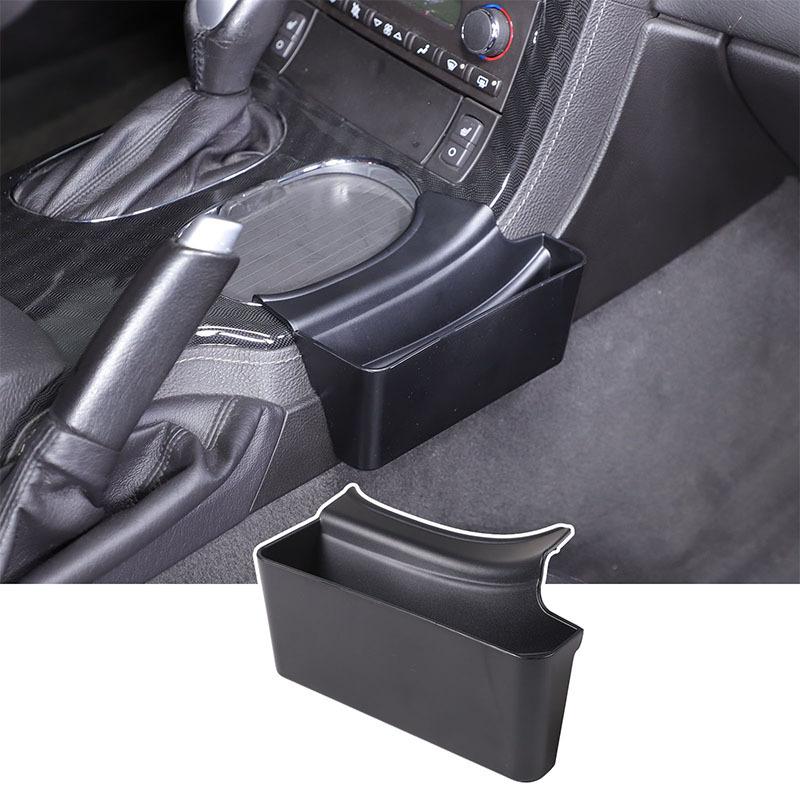 For Chevrolet Corvette C6 2005-2013 ABS Black Center Console Side Storage Box Multi-Function Mobile Phone Tray Car Accessories