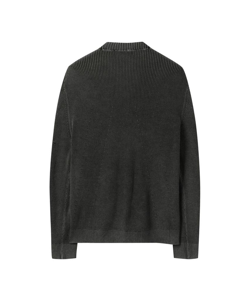 Customellow Gray Garment Dyed Cardigan Cwwas25114Gyx