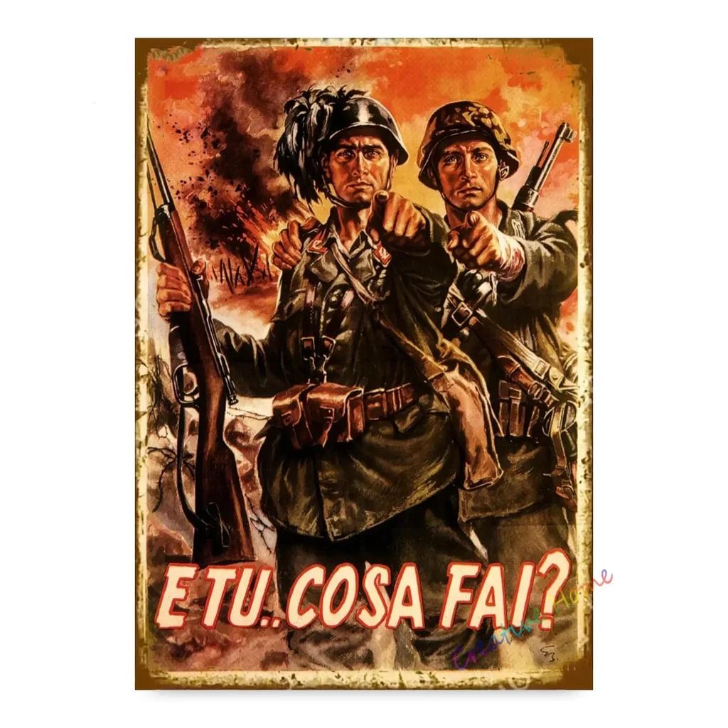 BarCafeVintageArt Не шуметь Металлическая табличка - Винтажный немецкий плакат, Табличка для пещеры|Отлично подходит для украшения домашнего бара, гаража, кафе и гостиной