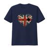 Стильная Футболка Хлопковая Мужская с Британским Флагом Union Jack Команда GB Великобритания винтажная Стирка дизайнерская одежда Дышащая