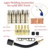 15AK Torch Gun Consumables 24pcs Gas Nozzle Tips  Goose Neck for MB 15AK MIG Welding Torch