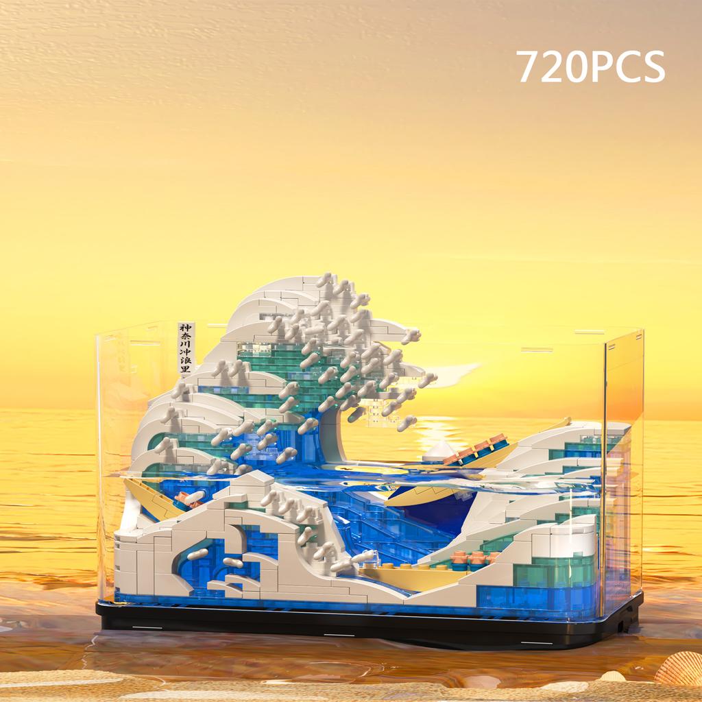 Real Culturable Fish Tank Underwater World Building Brick Titanic Silent Mary Pirate Ship Mini Block Toys Collection With Light