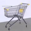 Huishida 340L Plastic Shopping Cart with TPR Wheels
