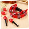 COOPHYA 1 Set Percussion Hand Maracas with Egg Shaker, Adult Tambourine, Maracas for Adults, Hand Tambourine, Plastic