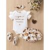 Летний наряд в стиле феи для новорожденных Комплект из боди и шорт Детская одежда Цветочная летняя одежда Милая маленькая принцесса