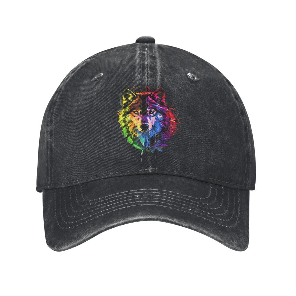Vintage LGBT Rainbow Gay Pride Baseball Cap Unisex Style Distressed Denim Snapback Hat Outdoor Activities Adjustable Fit Hat Cap