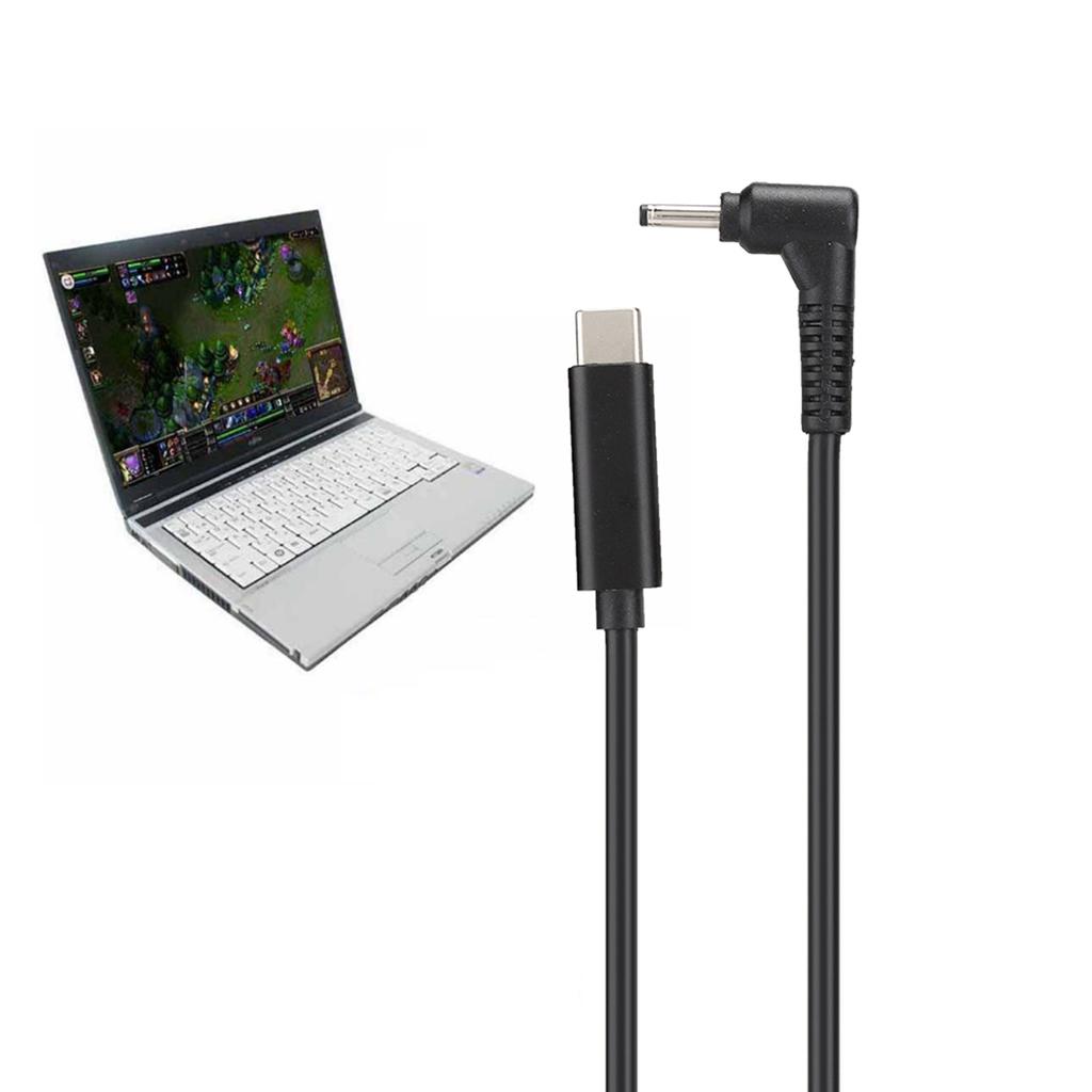 Pure Copper TYPEC Male To 3.0mm X 1.0mm DC Laptop Adapter Cable for Acer Samsung Ultrabook