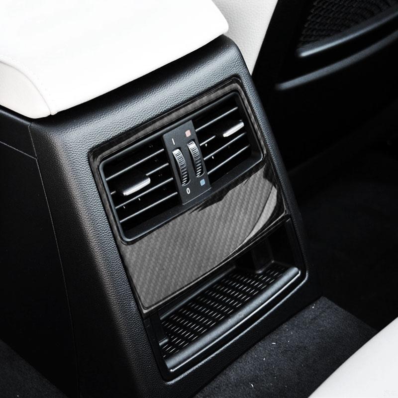 For BMW E90 3 Series 2005-2012 320i 325i Carbon Fiber Car Rear Air Condition Outlet Panel Frame Trim Decoration