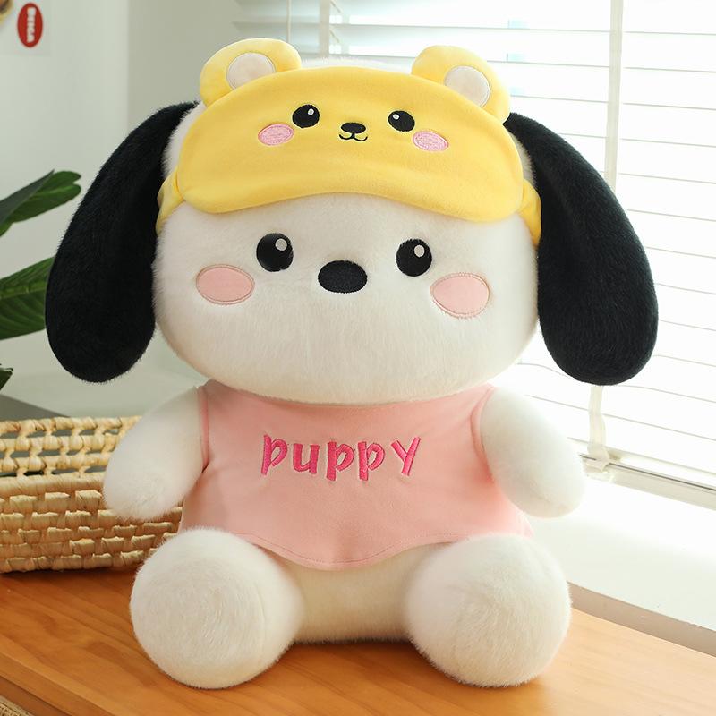 New blindfold Pacha dog doll plush toy couple puppy doll girls children companion rag doll