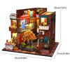 DIY Деревянный Миниатюрный Модельный Комплект Китайский Уличный Вид Casa 3D Головоломка Вилла Кукольный Домик с Мебелью Освещение Домашний Декор Подарки