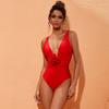 2024 Sexy One Piece Swimsuit For Women 3D Flower Swimwear With Skirt V Neck Bathing Suit Monokini Beach Bodysuit Beach Wear