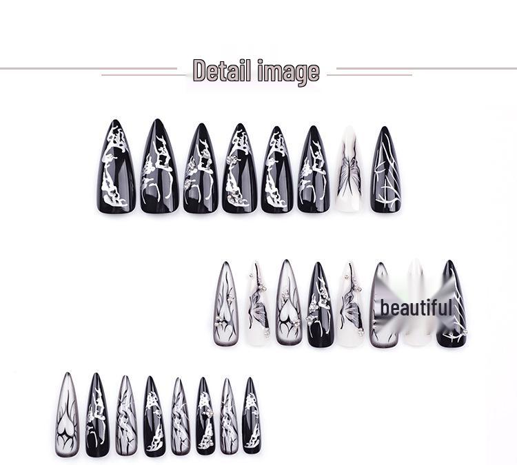 Trendy European & American Heart Butterfly False Nails - Hot-Selling Nail Art Tips
