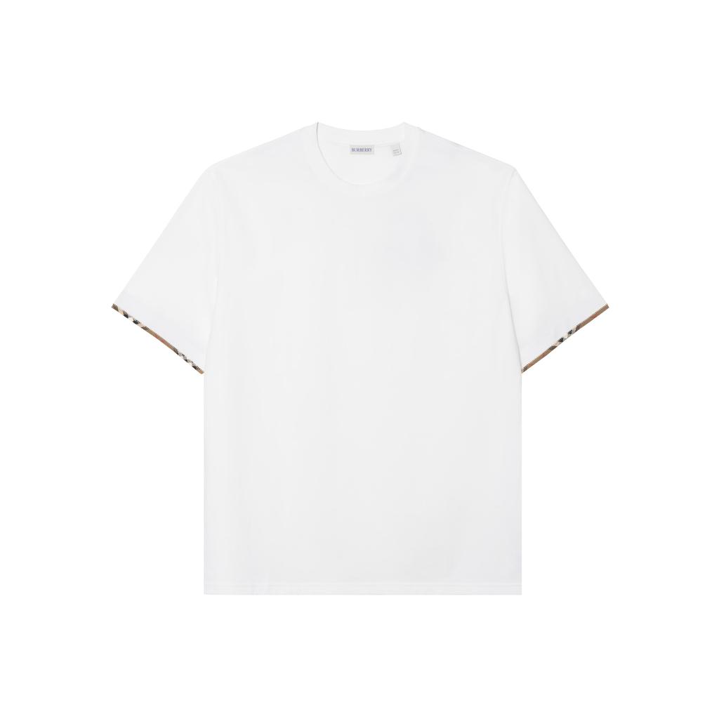 Burberry T Shirts Men's White Crew Neck Moderate Straight Fit 81042811