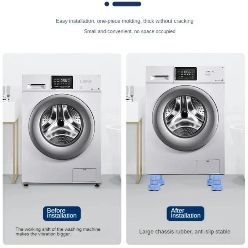 Подставки для ножек стиральной машины, амортизаторы для холодильника, регулируемая высота, антивибрационные подставки для ножек, подставка для мебели, резиновый коврик