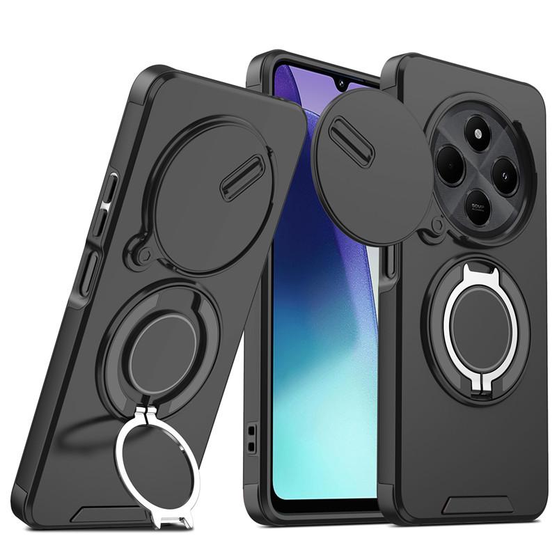 Чехол-подставка с магнитным кольцом-держателем Armor для Xiaomi Redmi 14C 14 C Redmi14C 4G, с защитой камеры-слайдера для Poco C75 C 75 PocoC75