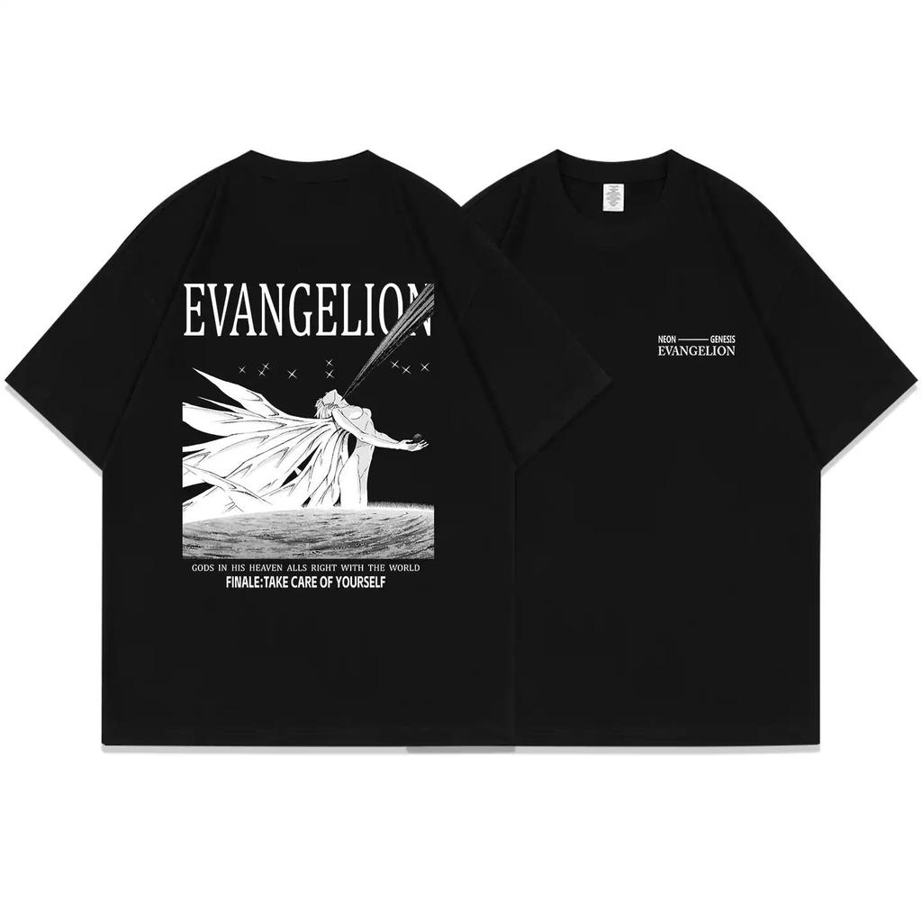 2026 Neon Genesis Evangelion Конец Евы Глаз Футболка Классический Стиль Футболка для Родителей и Детей Унисекс Женская С Круглым Вырезом Хлопок Летняя Модная Футболка