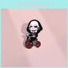 Entertaining And Spooky Brooch Featuring Iconic Jigsaw Clown In Dark Metal Perfect For Halloween Costumes And Accessori Personal