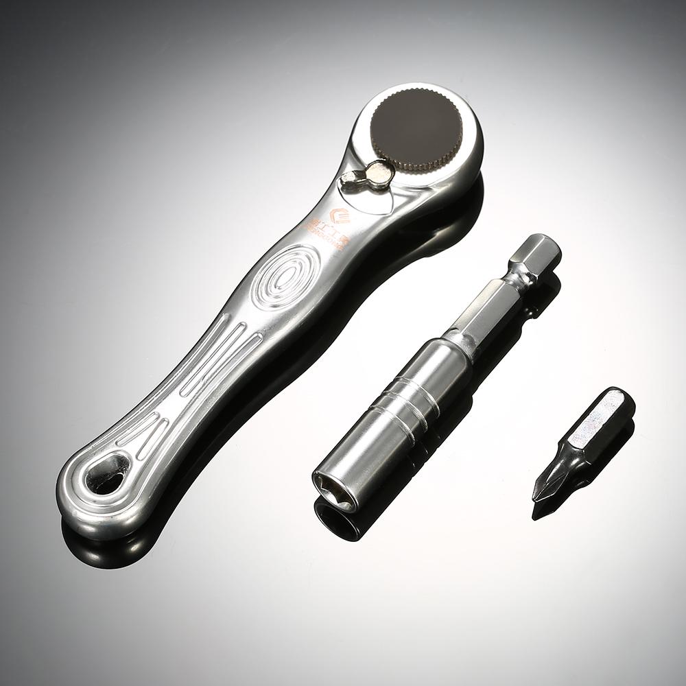 PENGGONG, 12 шт., мини-ключ с храповым механизмом, набор бит с трещоткой, четверть с приводом 1/4 дюйма