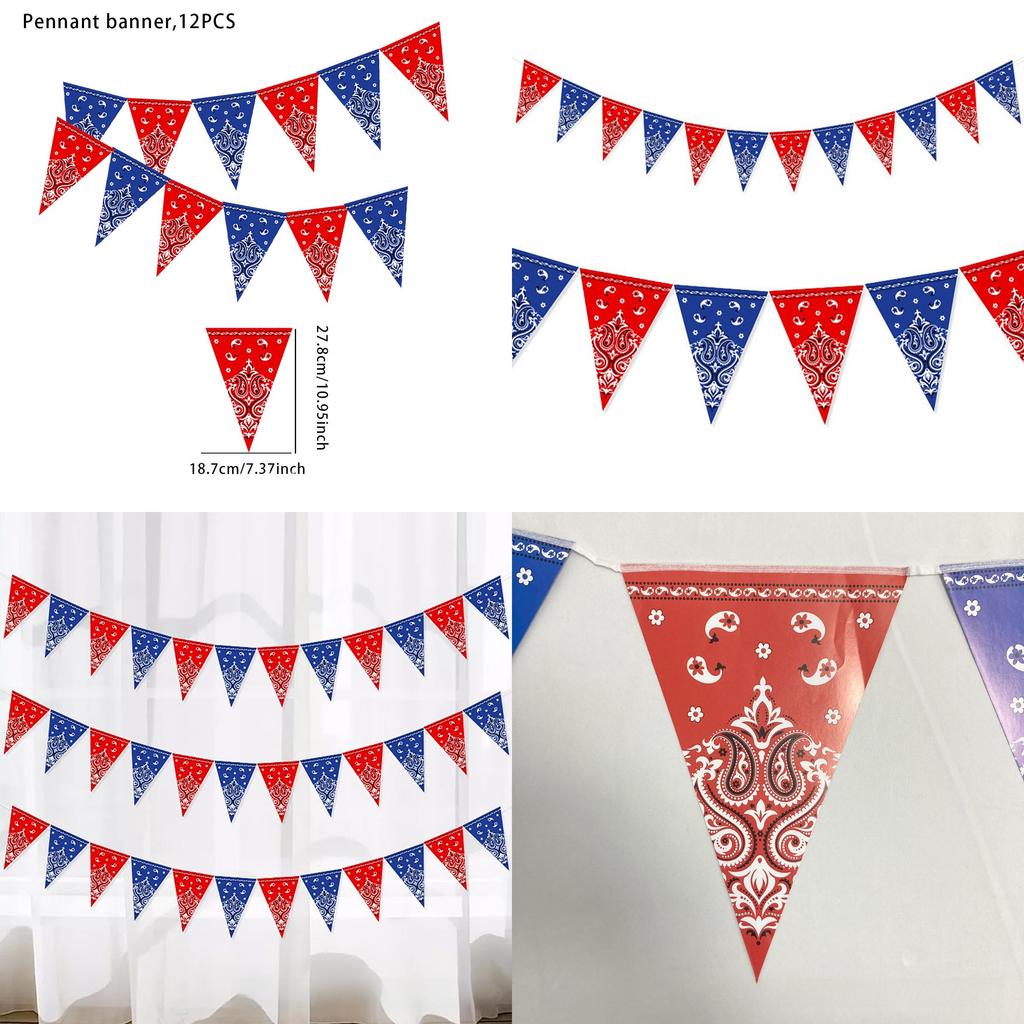 Набор баннеров для вечеринки в стиле западного ковбоя с бумажными треугольными флажками для празднования дня рождения