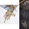 Fashion Hand Bone Women Necklace And Earring Set With Skeleton Tassel Design For Gothic Costumes