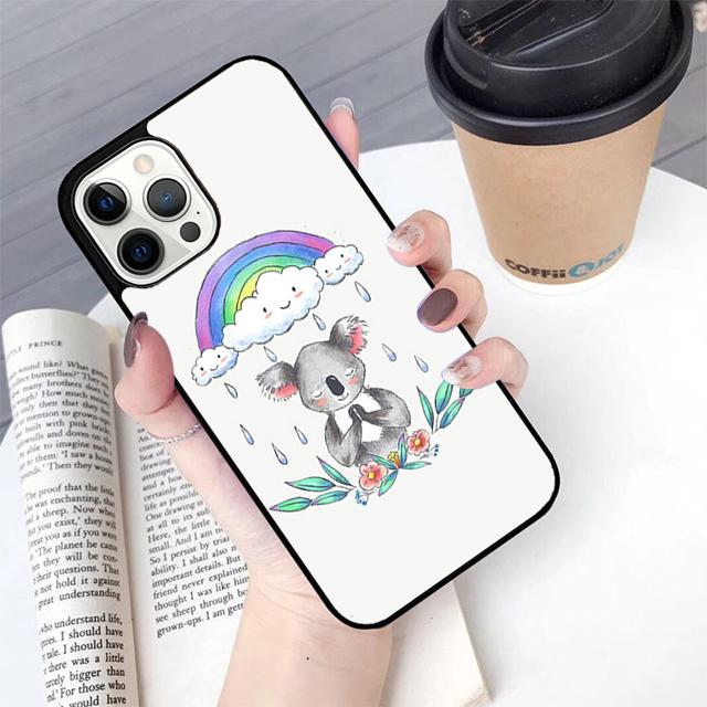 Cute cartoon watercolor animal koala Phone Case For iPhone 17 Air 14 15 16 16e 13 12 Max Cover For Apple 11 Pro Max Plus