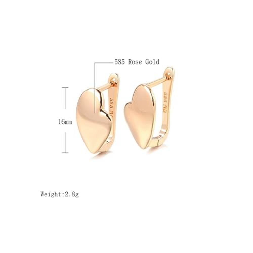Fashion 18k Rose Gold Plated Latest Stylish Copper Zircon Earrings for Women and Girls