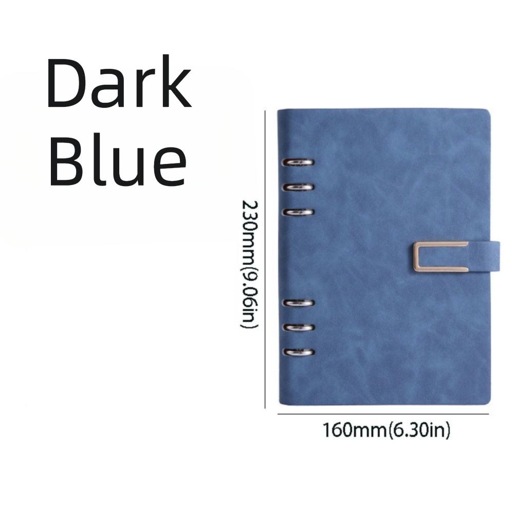 100 Sheets Loose Leaf Notebook 200 Pages Refillable Notebook Retro PU Hardcover Notebook School
