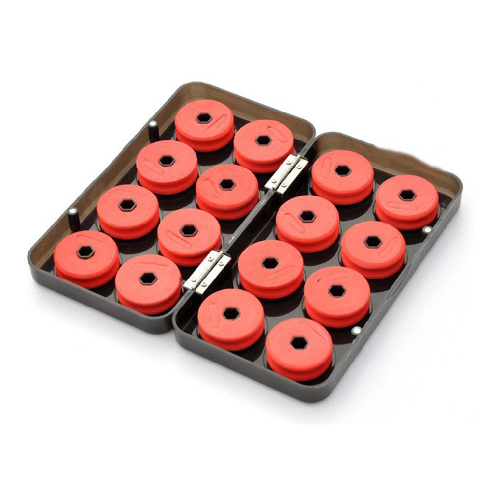 Fishing Line Spool Box 16 Reels Red 8 Reels Transparent Fishing Organizer Tackle Storage