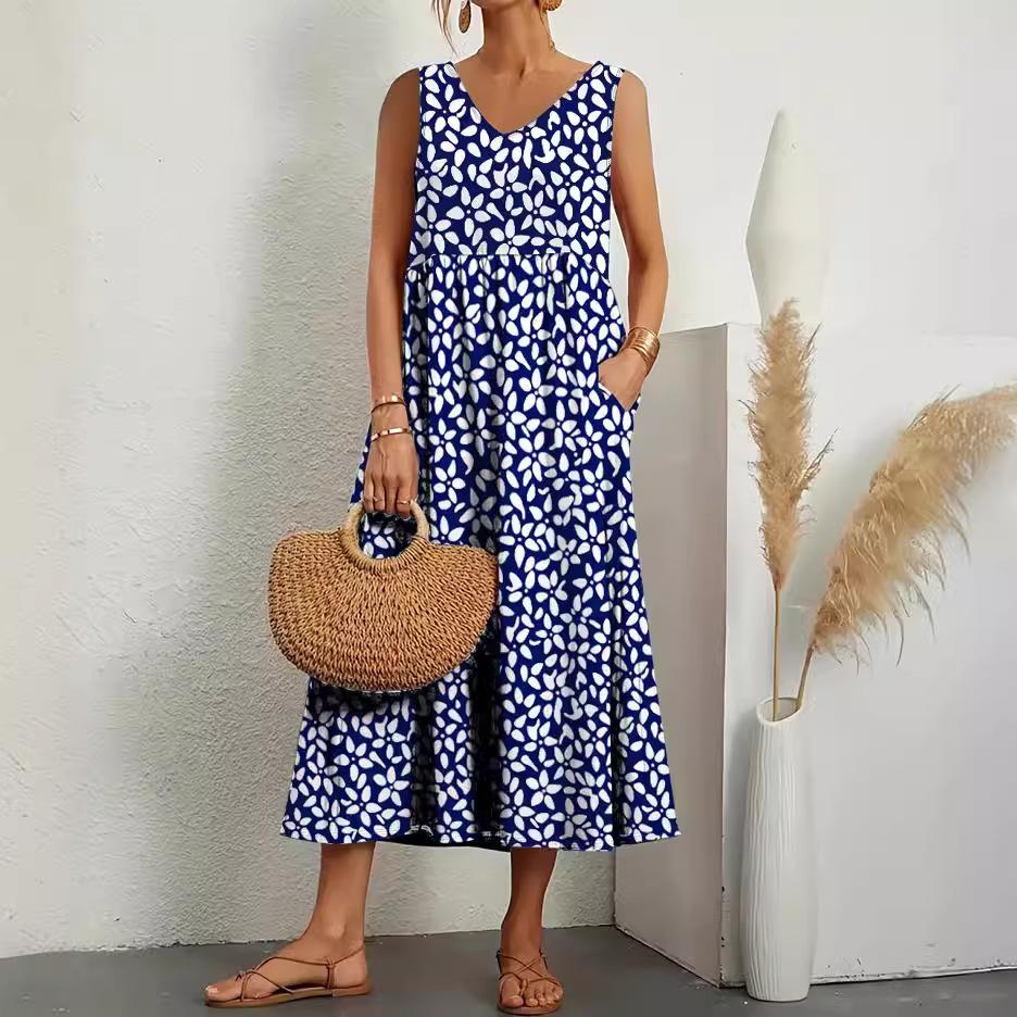 Женское элегантное однотонное платье, летнее, с коротким рукавом и круглым вырезом, в винтажном стиле Харадзюку, из хлопка, удобное, свободное, с карманами, длинное платье