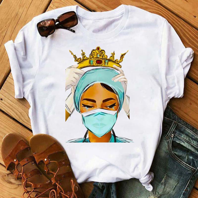 Women T-Shirt Keep Calm Funny Nurse T-Shirt Summer Nurse Graphic Printed Tops Casual Ladies Tee Harajuku Girl T-Shirts