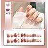 Накладные ногти Короткие художественные кончики для ногтей Нажмите на накладные ногти с дизайном Полное покрытие Искусственные розовые носимые прозрачные кончики Нажмите на ногти Накладные ногти короткие