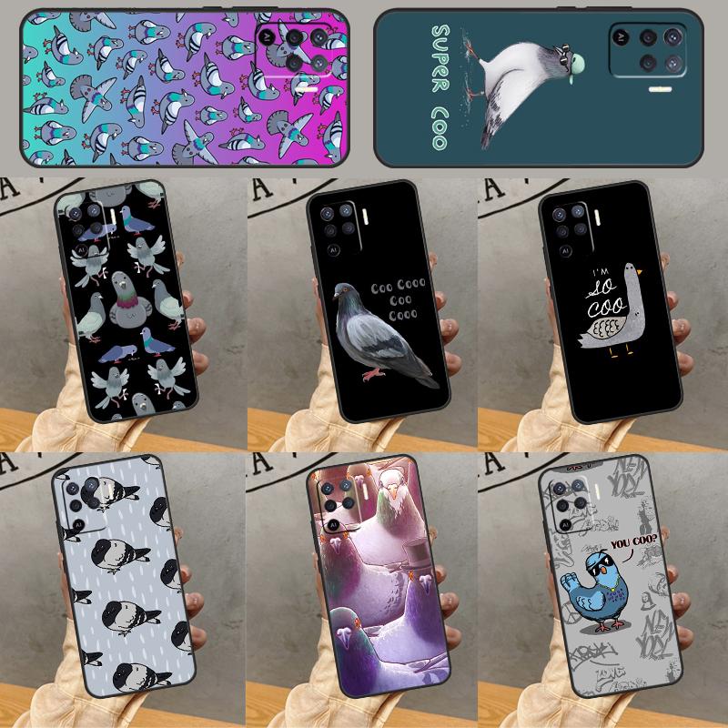 Pigeons Doves Bird Birds Flock Phone Case For Oppo A40 A60 A80 A78 A98 A18 A38 A58 A74 A94 A54 A16 A76 A96 A15 A17 A77 A57S