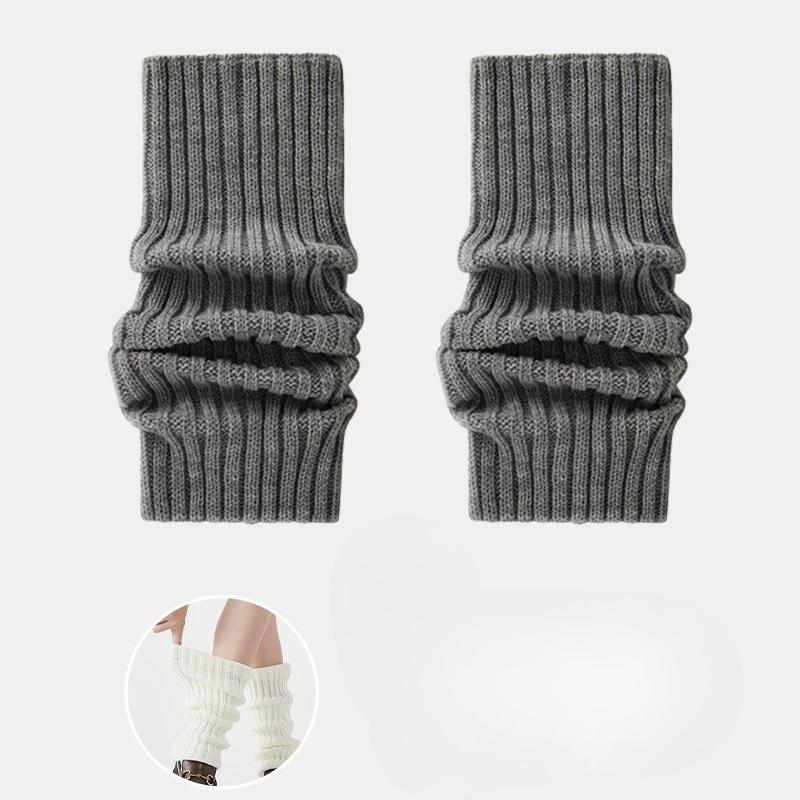 Female Autumn and Winter Warm Knit Calf Protector Pile Socks