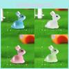 Charming Night Light Bunny Resin Sculpture For Kids Room And Fairy Gardens