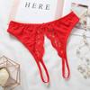 Sexy Lingerie Women's Panties Crotch Opening Transparent G-strings Thongs Hollow Out Solids Bowknot Underwear Women Lace Pantys