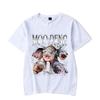 Ladies' Loose Casual Fun Moo Deng Bouncing Pig Print Pure Cotton Short Sleeved Top T-Shirts Women’s