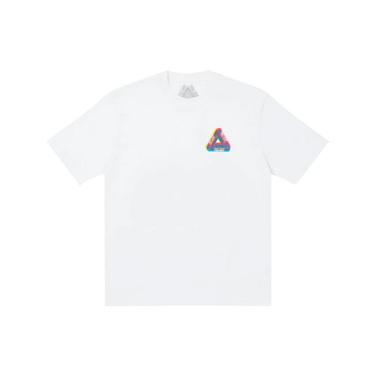 Palace Белые топы унисекс Tri-Ferg Color Blur P19TS336