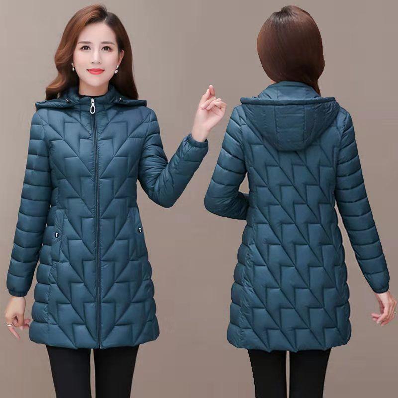 Парка средней длины, легкая куртка, осеннее пуховое хлопковое пальто для мам, женское стеганое пальто, стеганое пальто, зимние парки, куртка 6XL
